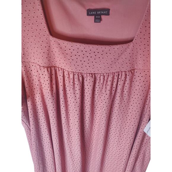Lane Bryant Rose Pink Ruffle Sleeve Shift Dress, 18/20 - Picture 2 of 6